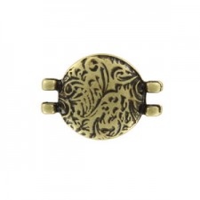 Cymbal ™ DQ metal Connector Pithari Ii for 11/0 beads - Antique bronze